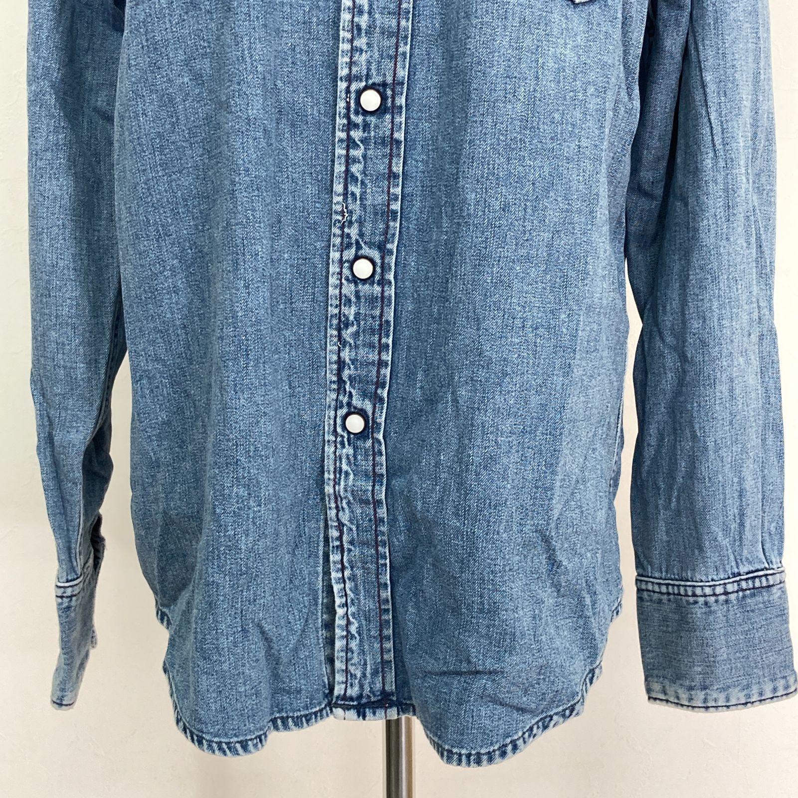 Japanese Vintage Bartack ヴィンテージ加工 ウエスタンデニムシャツ 