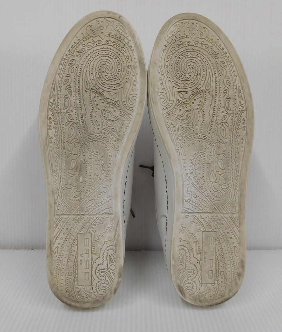 ETRO エトロ ローカットスニーカー ホワイト 12097 イタリア製 size:40 