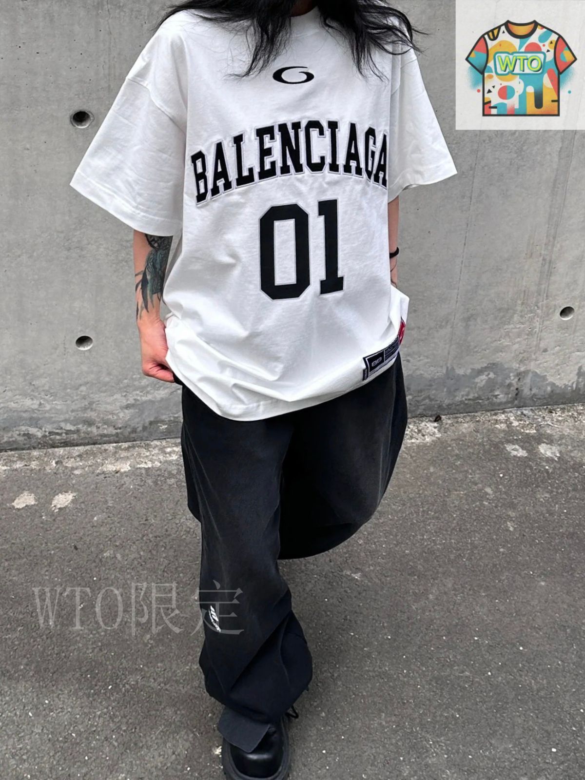 ★BALENCIAGA★プリンティング フード Tシャツ バレンシアガ（Balenciaga） プリント ショートスリーブ T