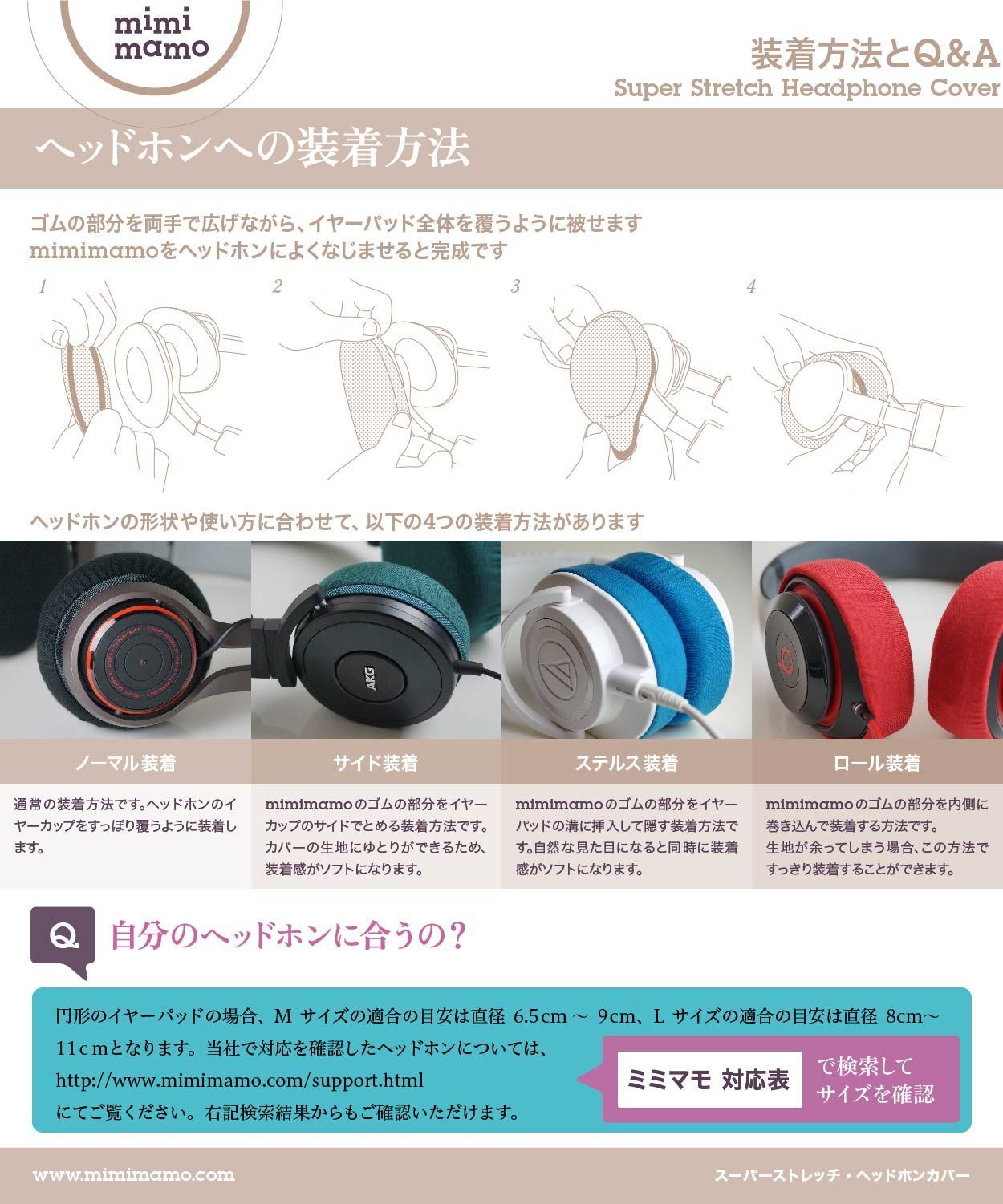 SONY MDR-ZX660 のイヤーパッドの保護・修理に mimimamo スーパーストレッチ・ヘッドホンカバー  （サイズ：M、色：ブルー、型番：MHC-001-BL） - メルカリ