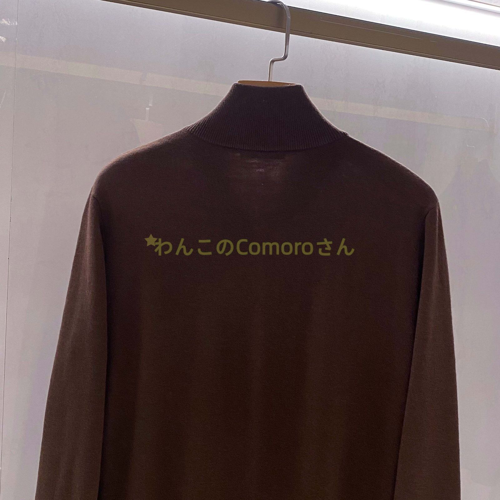 ブラウンM～３XL 送料無料 ロロピアーナLoro Piana メンズ フルジップ ニットセーター ウール スタンドカラー カジュアル ビジネス