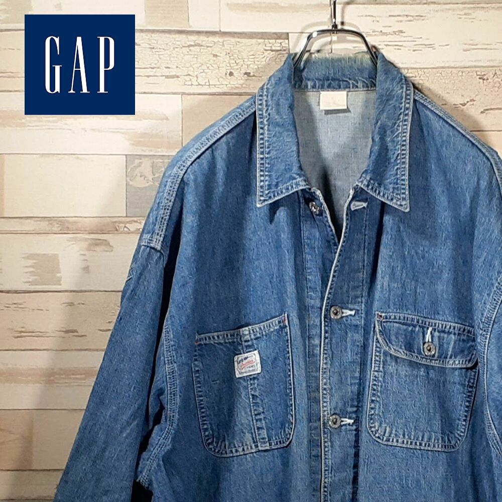 OLD GAP】GAP 90'sデニムカバーオール - メルカリ