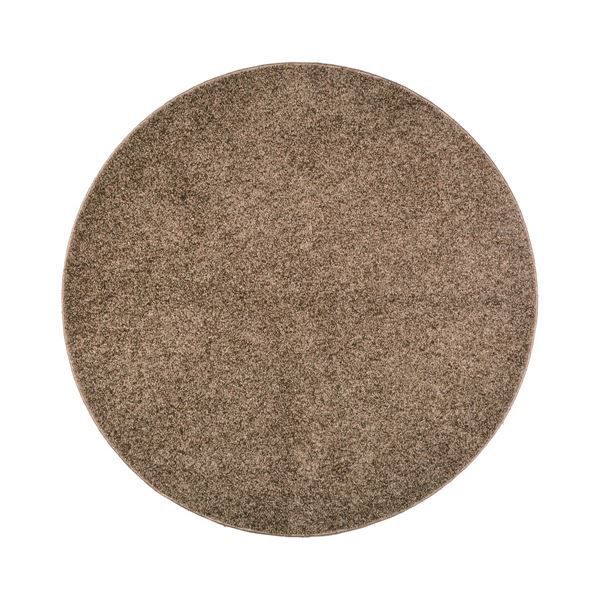 抗菌防臭 ラグマット/絨毯 【160R ブラウン】 円形 日本製 折りたたみ 防ダニ ホットカーペット 通年可 『デタント』【】