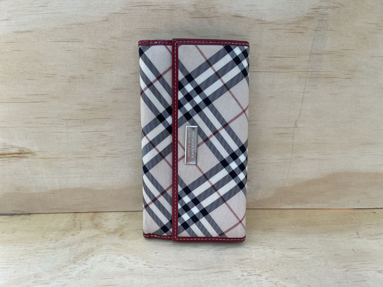 BURBERRY バーバリー 長財布 ダークブラウン × チェック 小銭入れ付き 二つ折り財布 コインケース カードケース - メルカリ