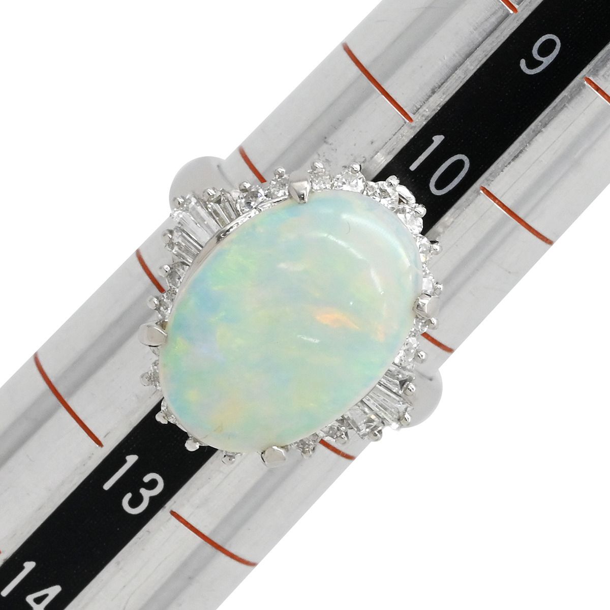 リング 指輪 オパール ダイヤリング Pt900 オパール ダイヤモンド プラチナシルバー 11.5号 FORTGASGNV_COM_BR