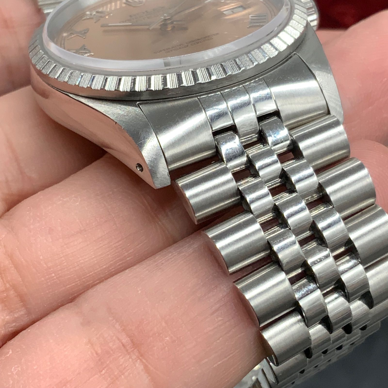 ロレックス ROLEX 16220 デイトジャスト ピンクローマン X番 - メルカリ