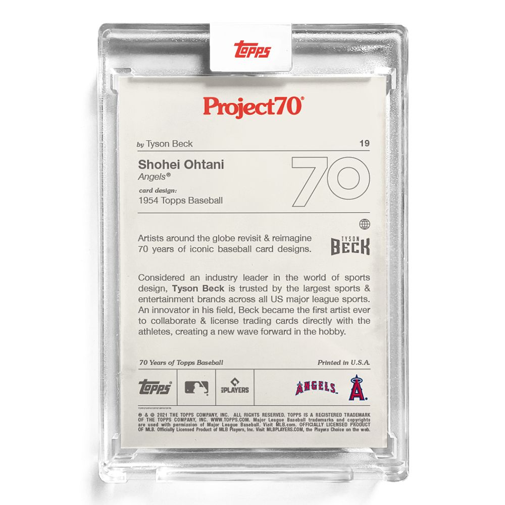 Topps Project70 Tyson Beckカード 大谷翔平 No.19 大谷翔平 Topps Project70 #19 by Tyson Beck - メルカリ