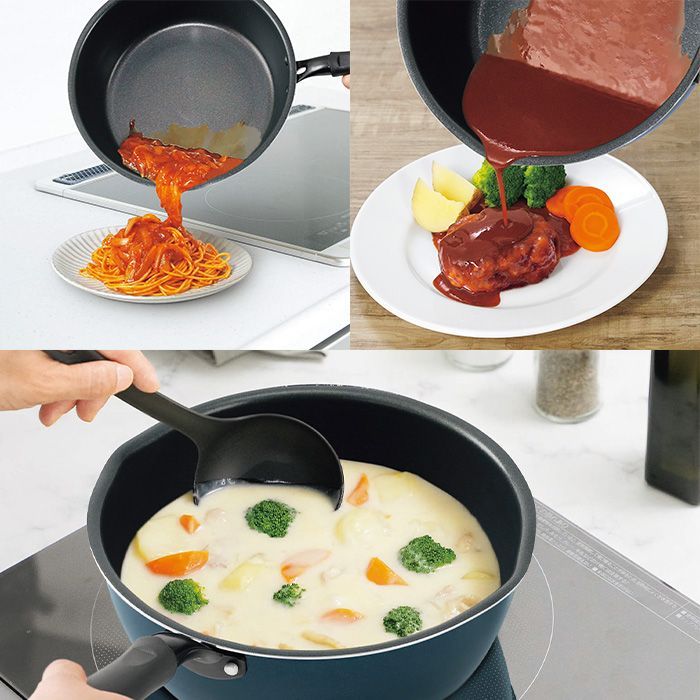 フライパン 深型 22cm 深い 片手鍋 焼く 炒める 煮る 茹でる 鍋