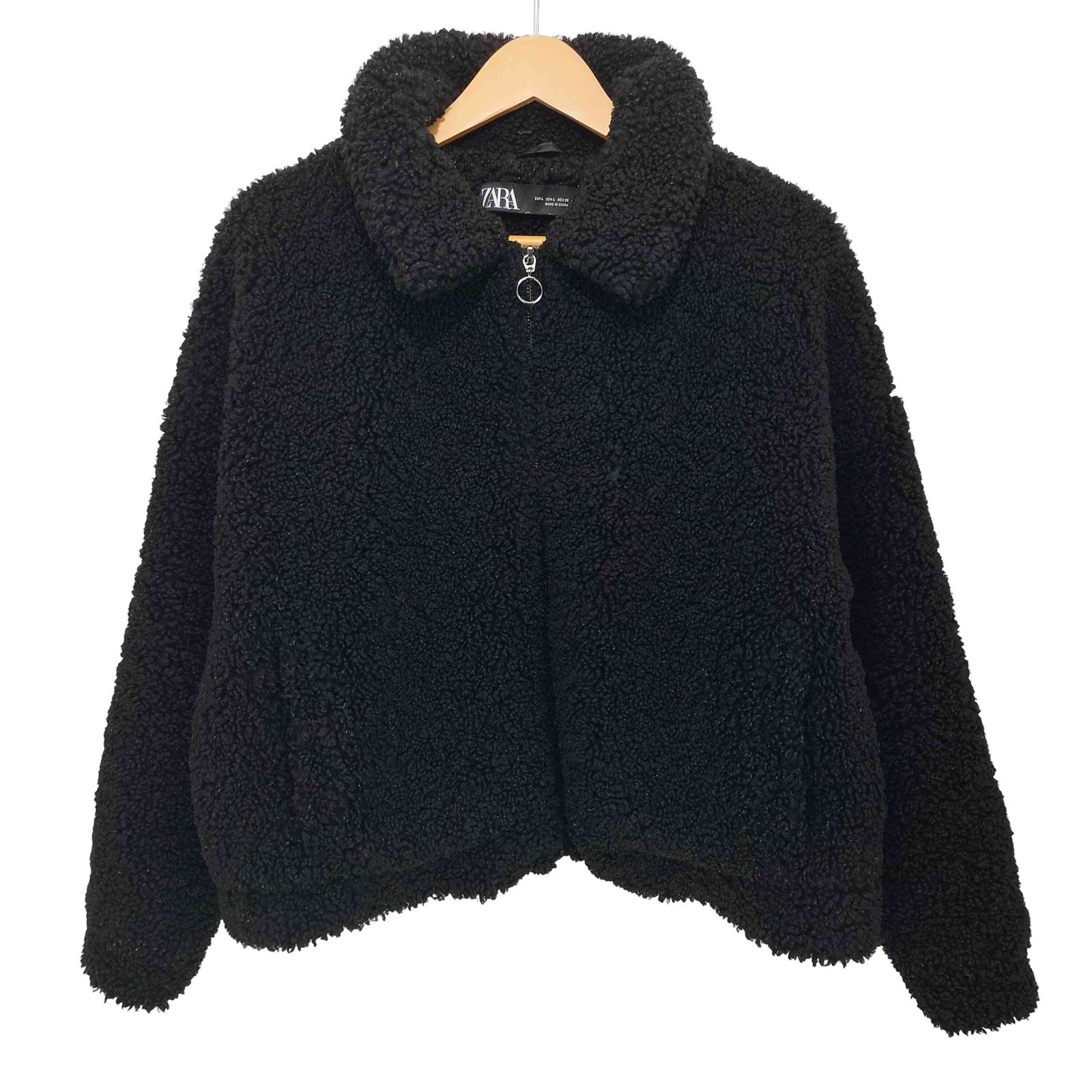 ザラ ZARA ボアブルゾンショートコート レディース import：L - メルカリ