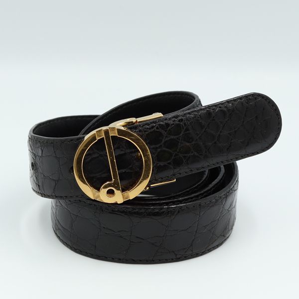 良品 ダンヒル 36/90 ゴールド ブラック ベルト メンズ STU - メルカリ