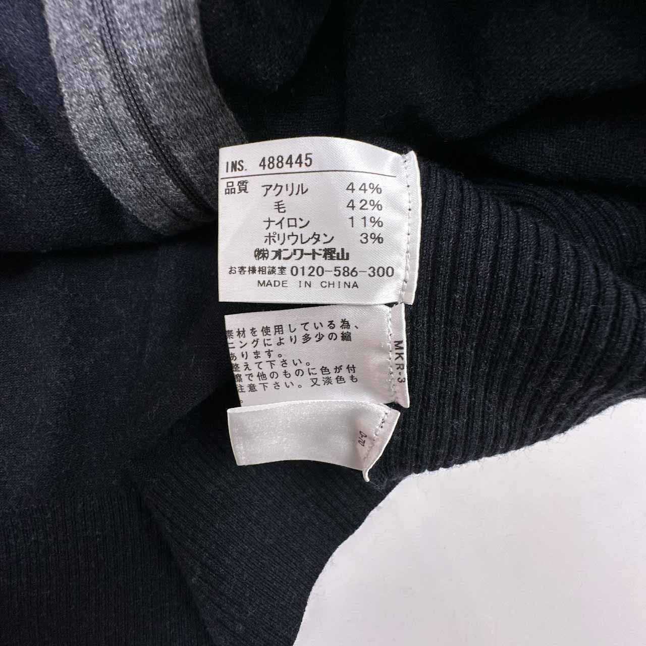 J.PRESS ジェイプレス 長袖 フルジップ ニット パーカー セーター 