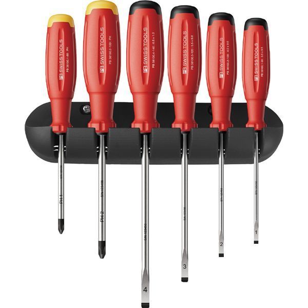PB SWISS TOOLS ピービースイスツールズ 6本組 スイスグリップEVO マイナス プラス ドライバーセット BOX 38244.HCBB