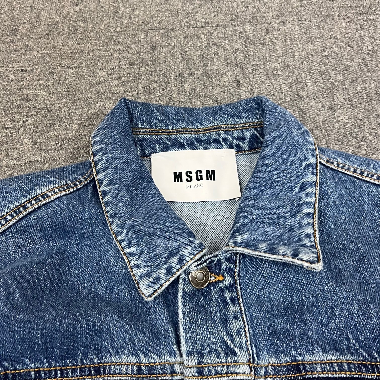MSGM デニムジャケット MSGM - ロゴプリントデニムジャケット - MSGM DENIM JK | ADDICT