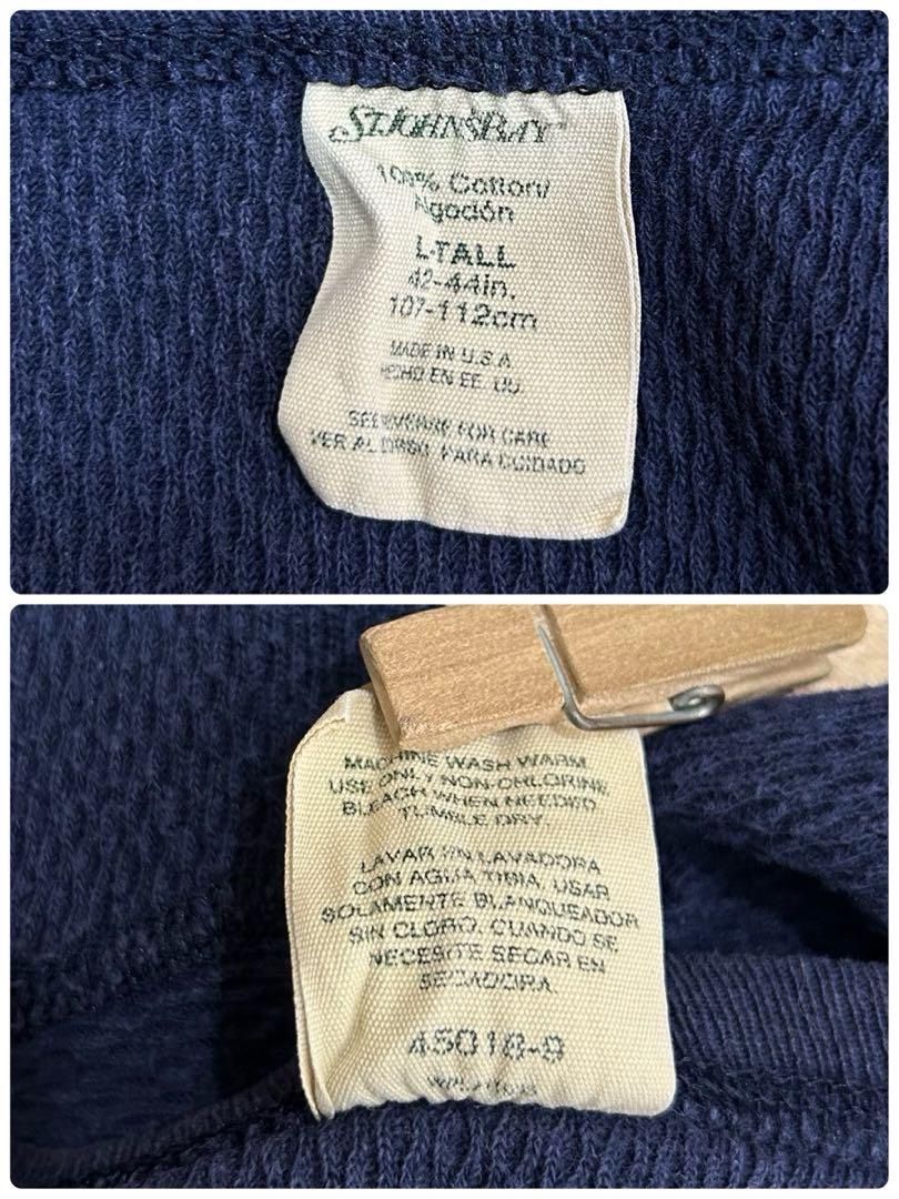 古着 セントジョンズベイ ST.JOHN'S BAY ヘンリーネック サーマルロンT ハニカム メンズL相当 /eaa548472 30b554eb4b60c4f058921392c8e2c2