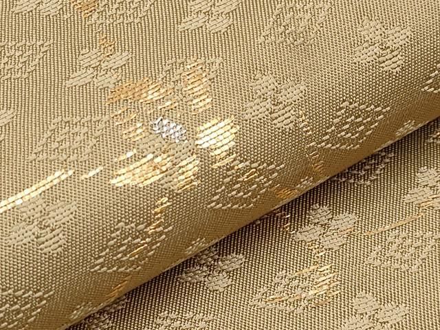 平和屋本店□最高級 龍村平蔵製 太鼓柄 本袋帯 一重唐草 金銀糸 逸品  