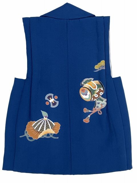 七五三 男の子 3歳 被布コート 単品 被布着 手描 正絹 被布 手描友禅 正絹被布コート 三歳男児用 刺繍入り 手描き 正絹「群青 歳の通販