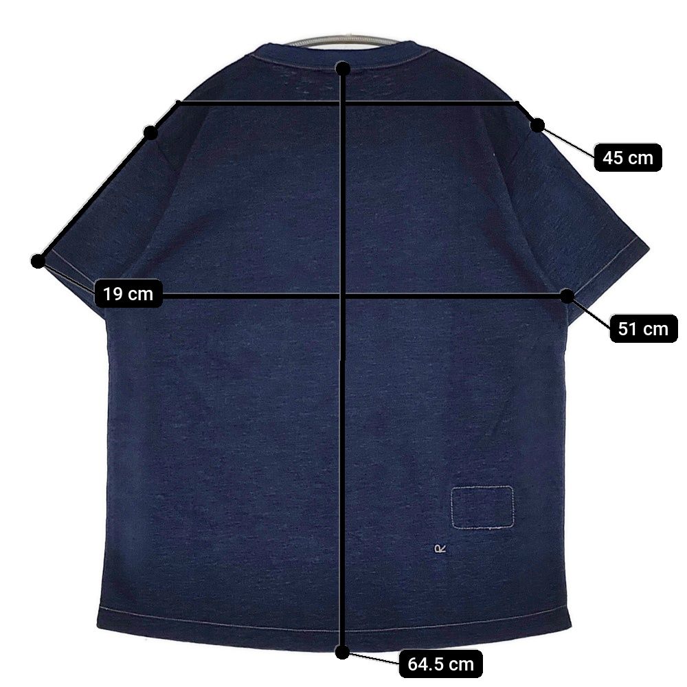 45R/45rpm マップde迷彩の908オーシャンTシャツ インディゴ