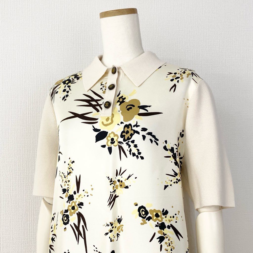 【新品】【タグ付き】定価69,300円 TORY BURCH 半袖ワンピース 7e3 【タグ付き】定価69,300円 TORY BURCH トリーバーチ シルク