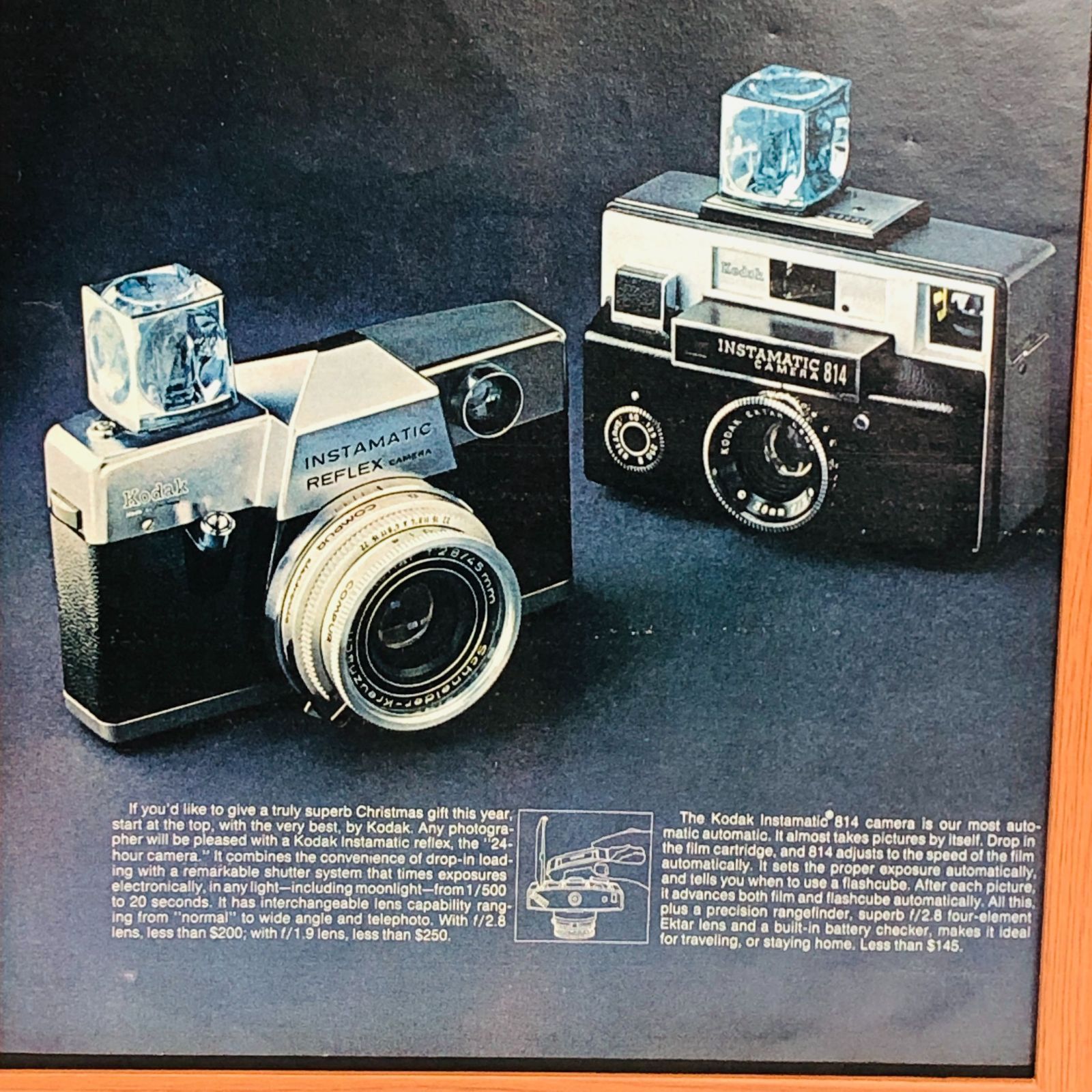 ビンテージ 広告 ポスター 『 コダック カメラ (Kodak) 』 1960's 額付 ※当時物 オリジナル アメリカ 輸入雑貨 ヴィンテージ 雑誌  アドバタイジング アートフレーム ( AZ2073 ) - メルカリ