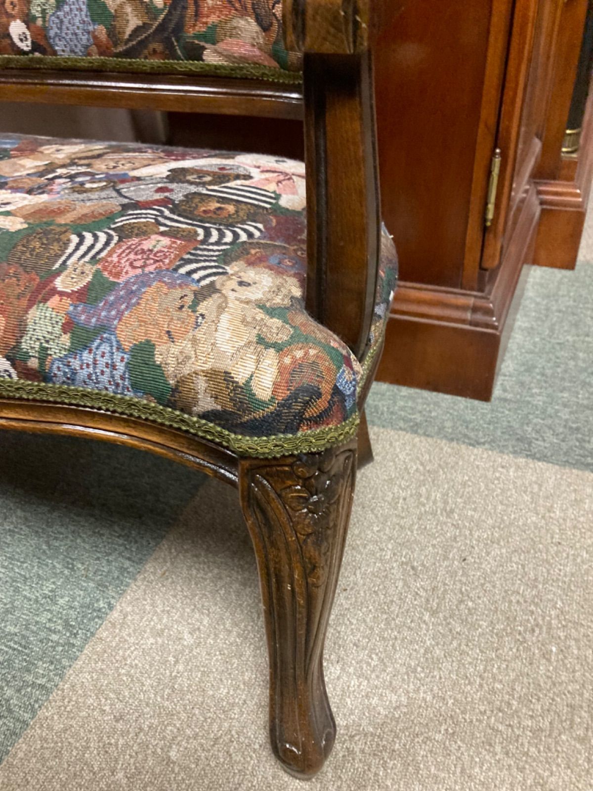 新品展示品】ドールチェア イタリア製 テディベア柄 チャイルドチェア