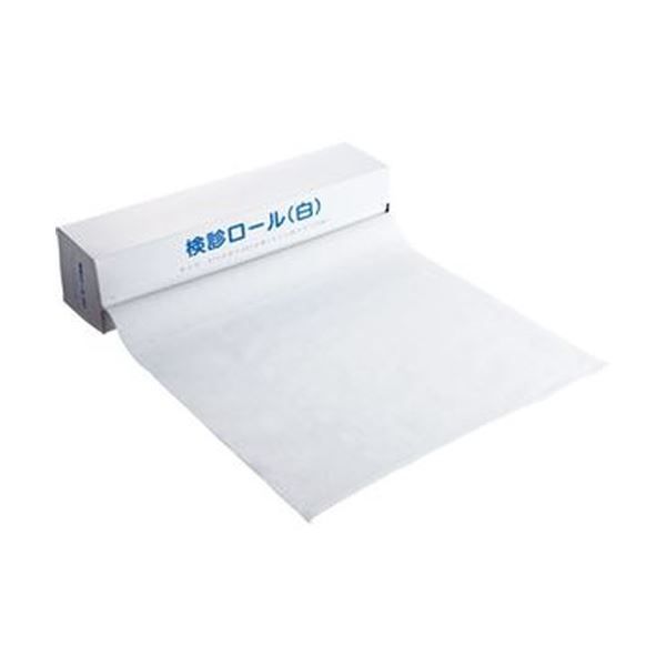 (まとめ)カネモ商事 検診ロール370mm×36m ミシン目あり 白 KR-001 1セット(600シート:120シート×5本)【×3セット】
