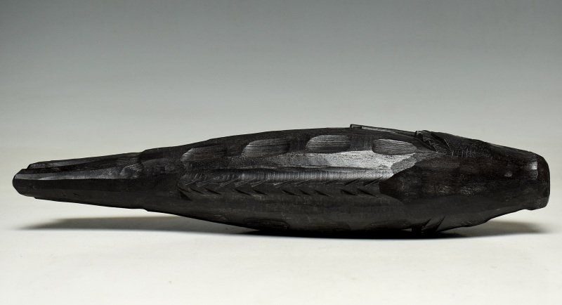 井波彫刻 人間国宝 横山一夢作 木彫 鯉 共箱 C 8156 【公式通販】