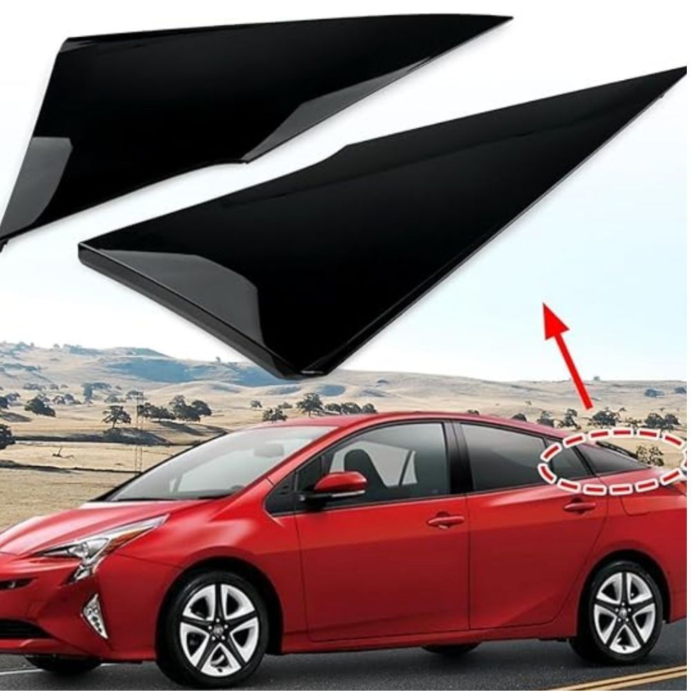 新品 トヨタ プリウス 50 クォーター ピラー カバー リア リヤ ブラック