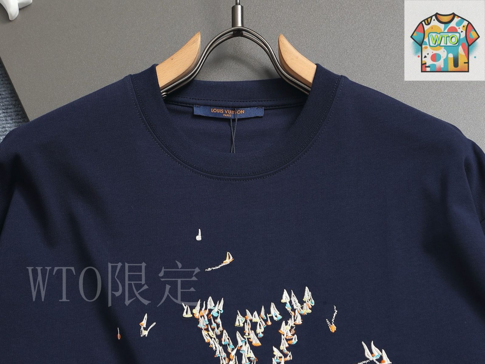 今日WTO】Louis Vuitton ルイヴィトン 1V ヨットロゴ刺繍 T