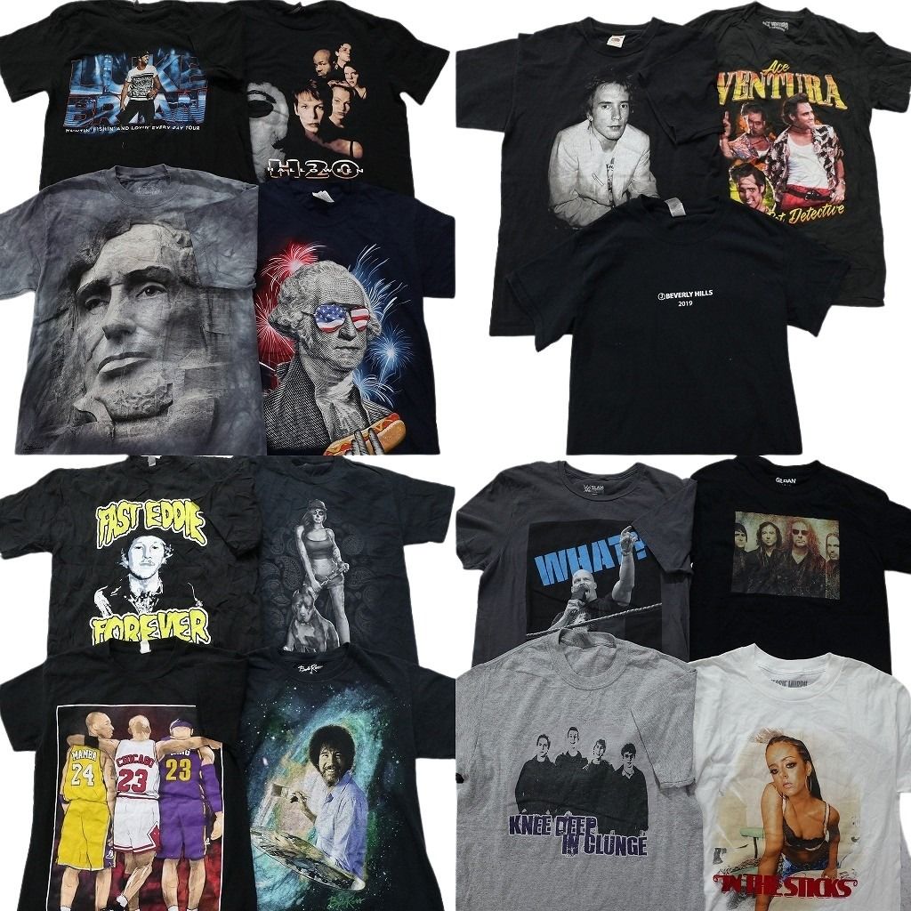 古着卸 人物 半袖Tシャツ 15枚セット メンズ Ｓ ハロウィン ルークブライアン ボブロス 古着 NA8988