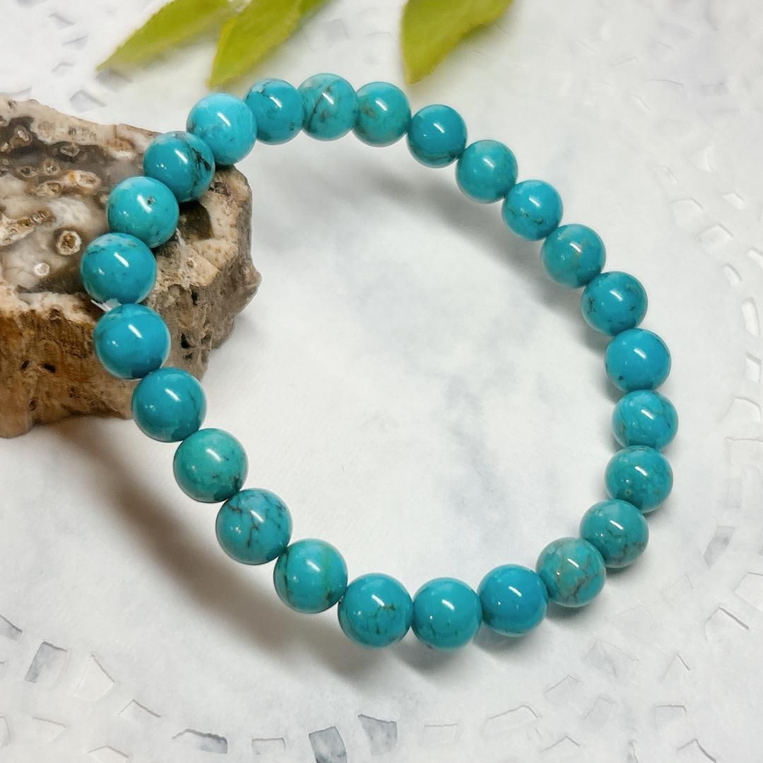 【E12230】トルコ石＊8＊ターコイズ＊ブレスレット＊Turquoise＊bracelet