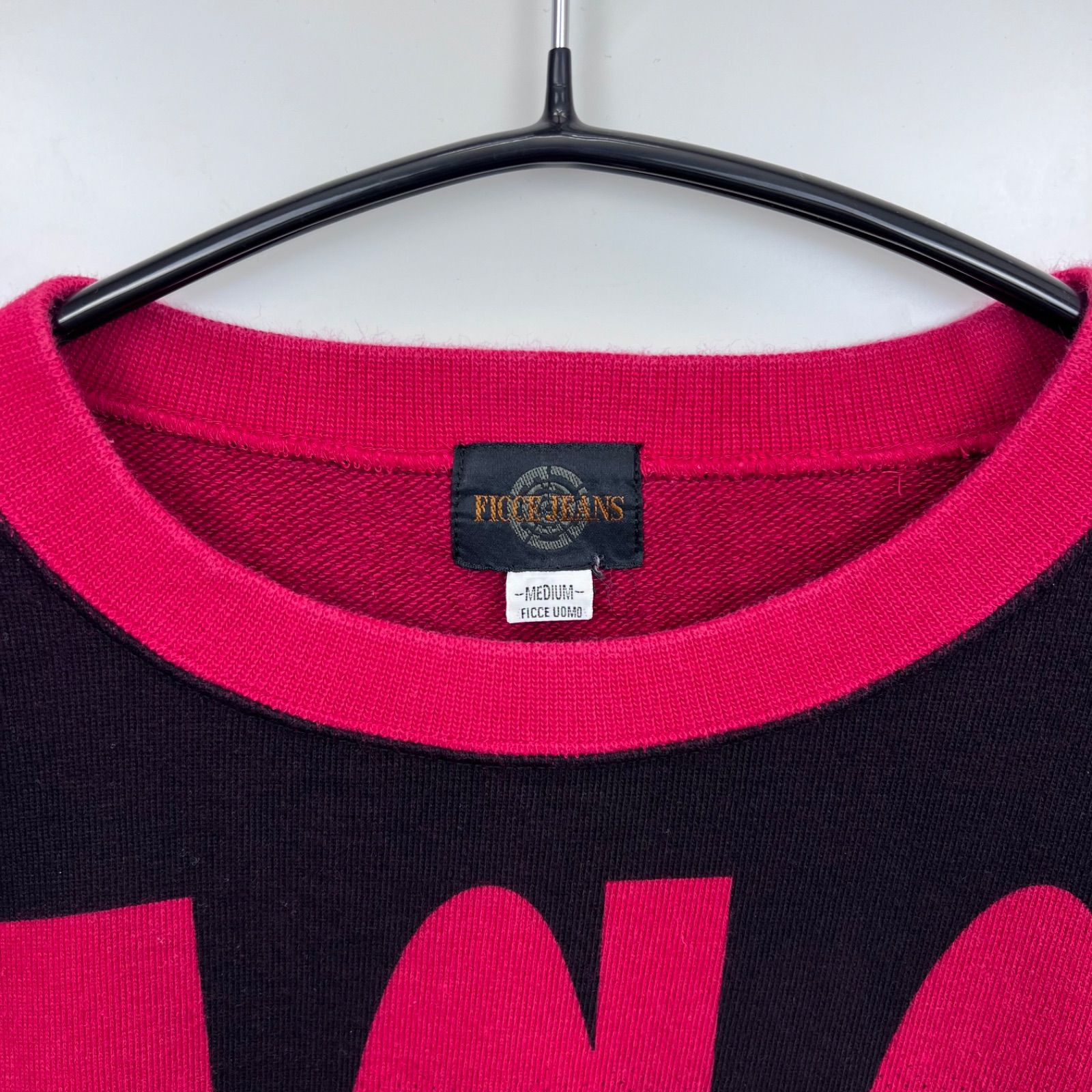 ficce jeans 90s motion logo sweat shirts M RED yoshiyuki