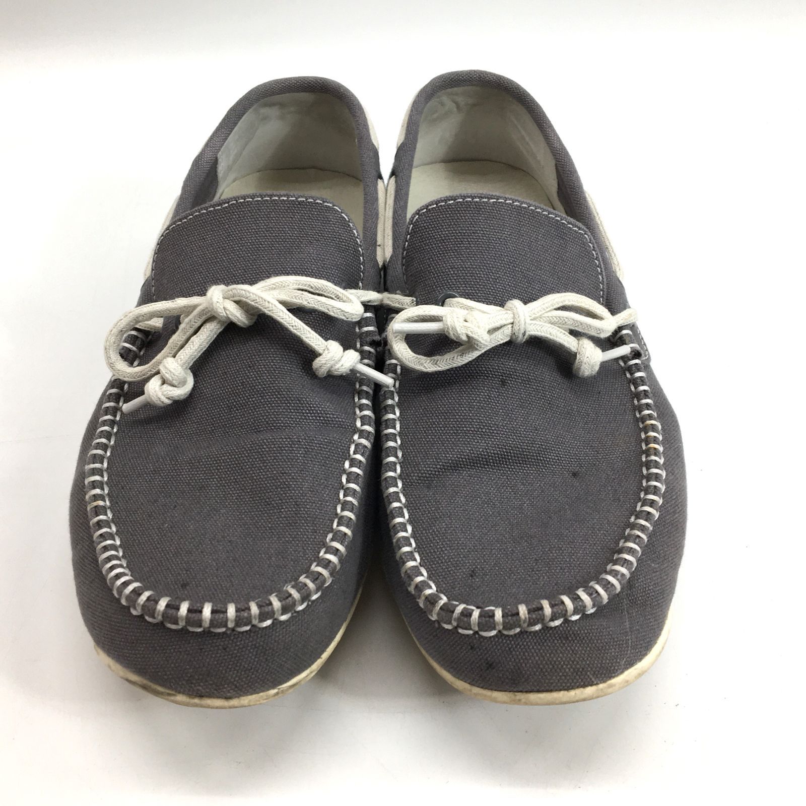 COLE HAAN コールハーン モカシン デッキシューズ ドライビングシューズ 9 1/2 M グレー メンズ 161 C13449 A15 24g菊-