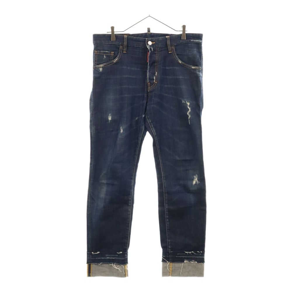 DSQUARED2 (ディースクエアード) 18AW RUN DAN JEAN ランダン ダメージ加工 ボタンフライ デニムパンツ インディゴ  S74LB0409 S30342 - メルカリ