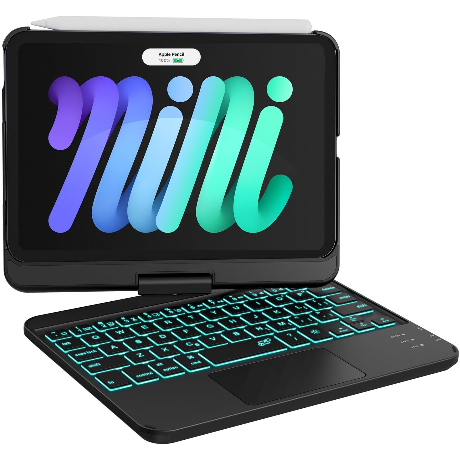 Earto for ipad mini6|7 キーボード付きケース 第6|7世代8.3インチ 対応 充電式 ipad mini キーボード ケース ipad用保護ケース bluetooth キーボード付きケース 持ち運び オートスリープ機能 傷