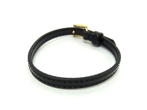 □新品同様□ GUCCI グッチ レザー ブレスレット バングル