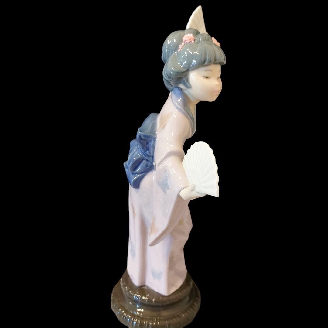 リヤドロ LLADRO 踊り子 着物 扇子 和装 舞い 陶器 芸者 人形 美品