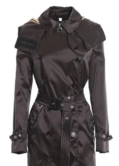 BURBERRY バーバリー ケンジントン フード トレンチコート 黒 8014016