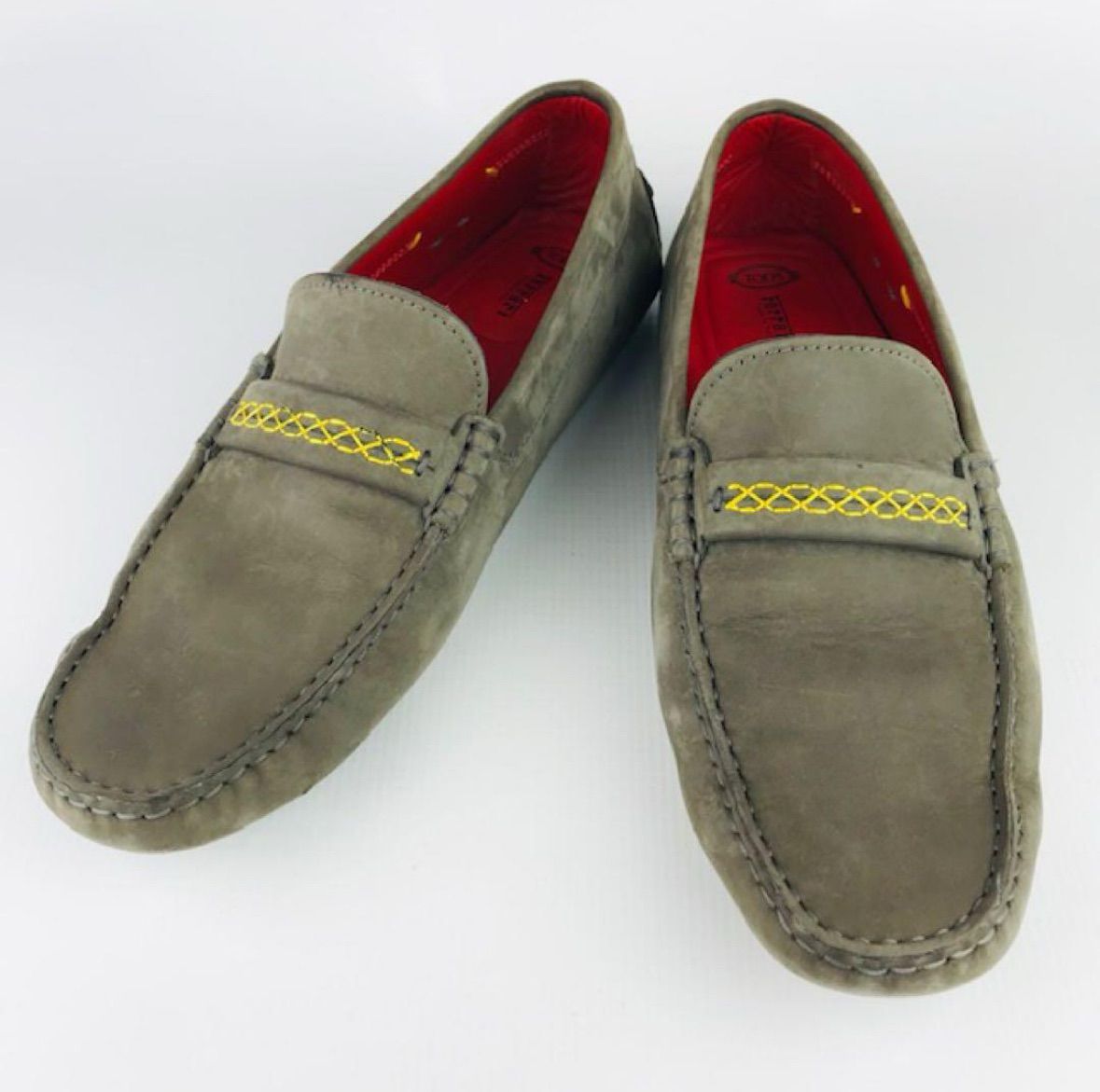 未使用 Tod's トッズ フェラーリドライビングシューズ ゴールド イタリア製 TOD'S・トッズ×Ferrari・フェラーリ☆コラボ メンズ レザー エンボス