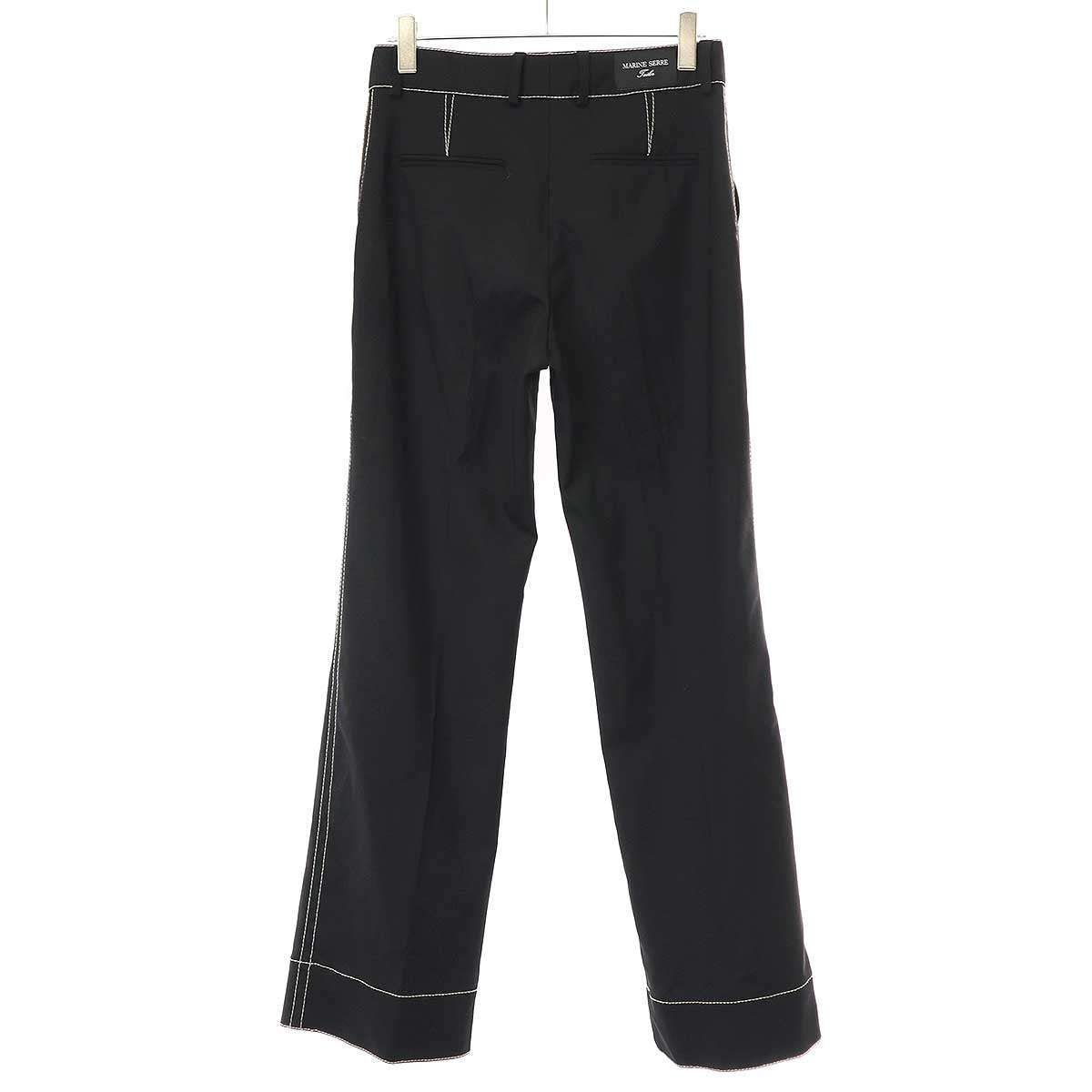 Marine Serre マリーン セル 23AW Contrast Stitching Trousers