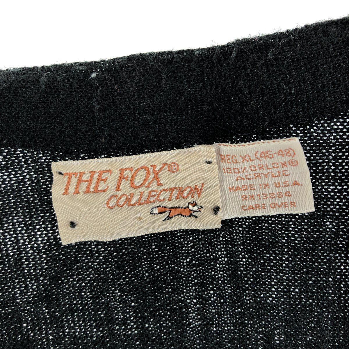 古着 80年代 THE FOX COLLECTION アクリルニットカーディガン USA製