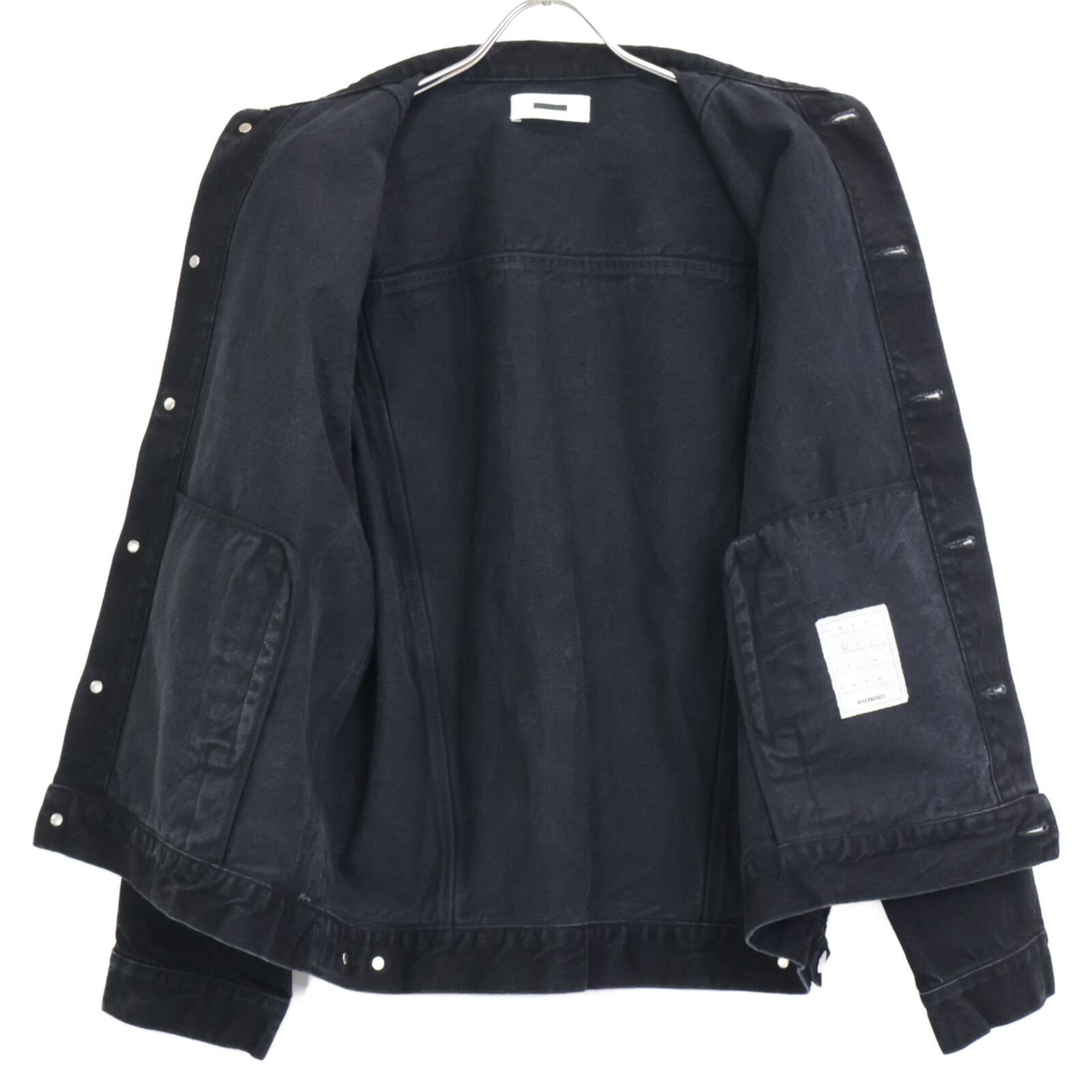 REVERBERATE リバーバレイト ﾌﾞﾗｯｸ ｺｯﾄﾝ ﾒﾀﾙﾎﾞﾀﾝ 13oz DENIM
