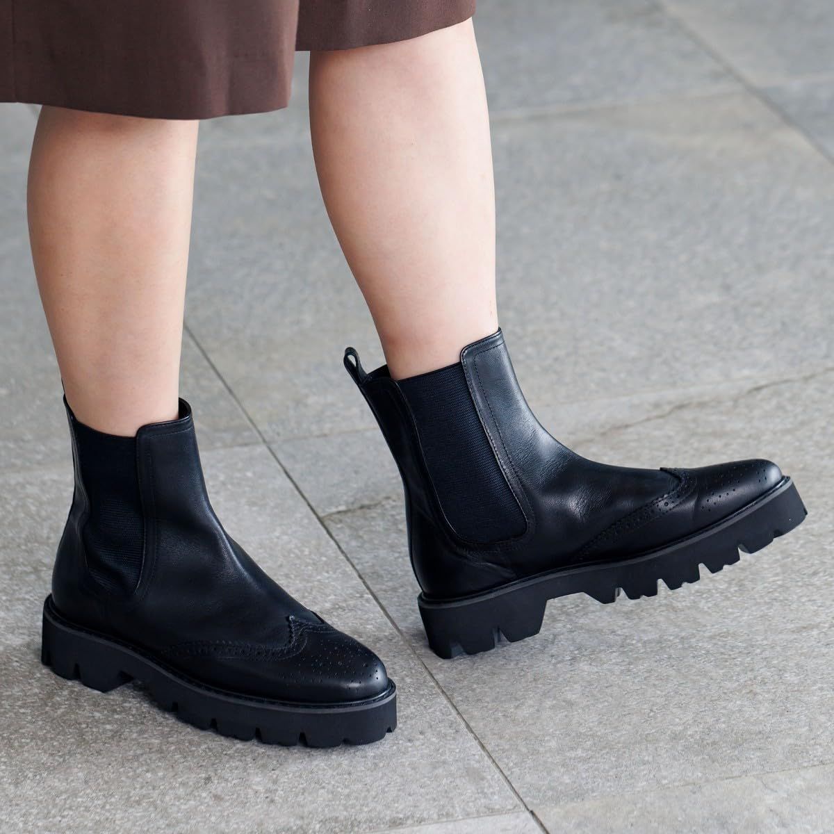  HIMIKO ヒミコ メダリオンサイドゴアトラックソールブーツ 631406ブラック245 その他 フェイスケア