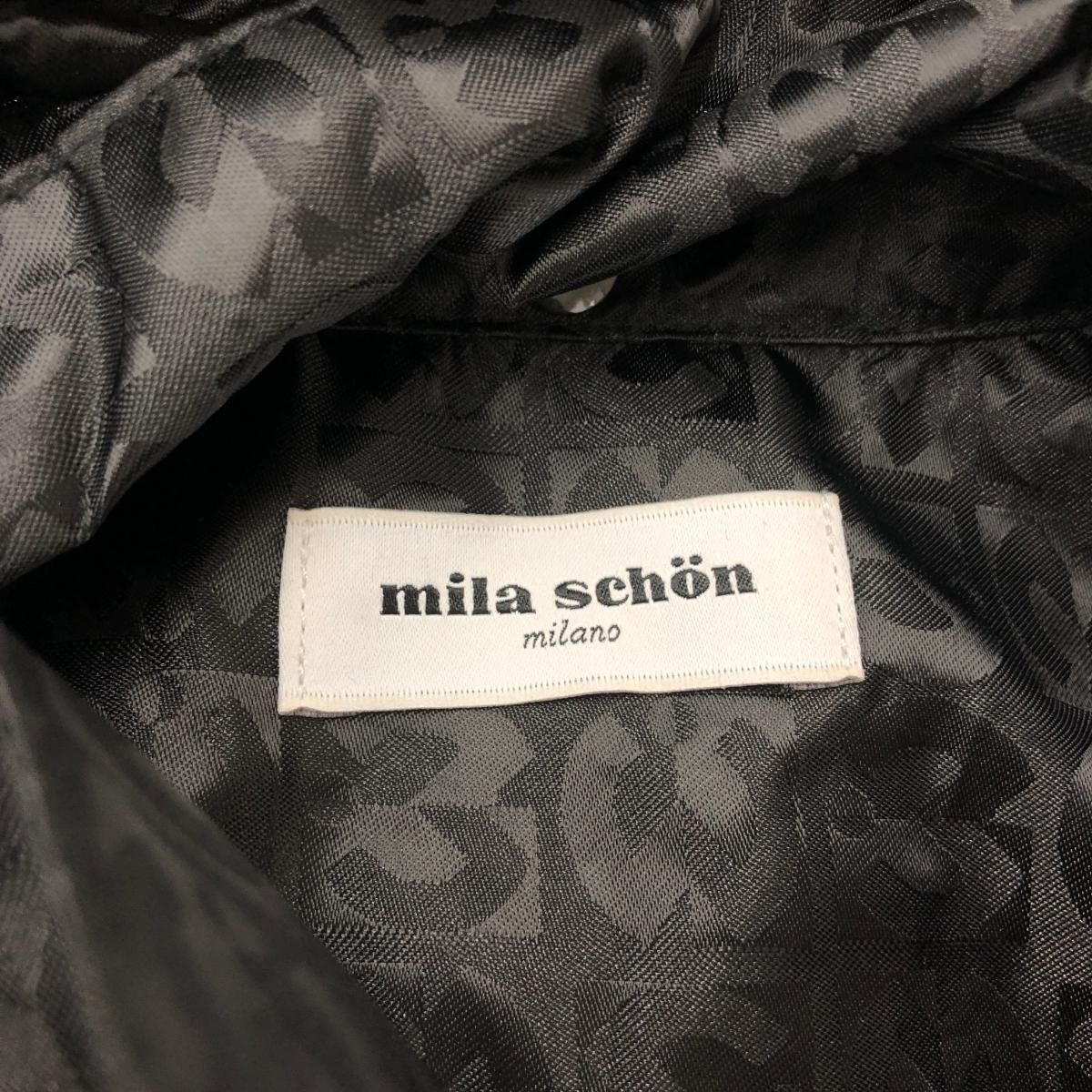 ミラ・ショーン ロゴジャガード ステンカラー レインコートM〜Lサイズ