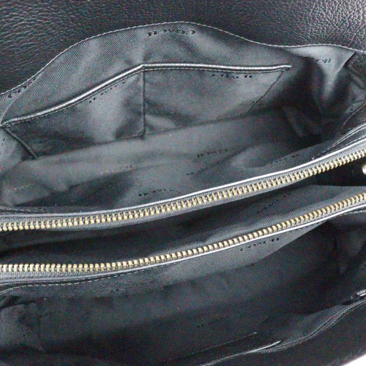 COACH コーチ ハンドバッグ 56832 レザー ブラック ターンロック 2WAY  