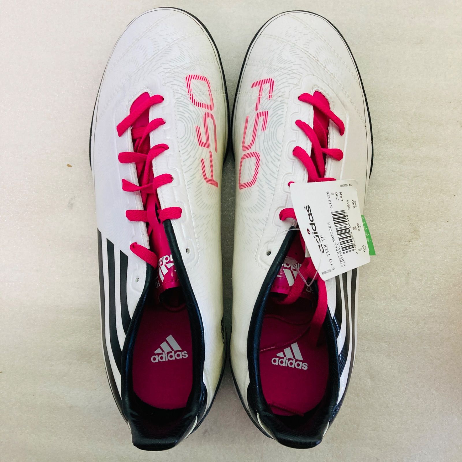 未使用品】【24.5㎝】 adidas F10 TRX TF(ホワイト×ピンク) G13525 