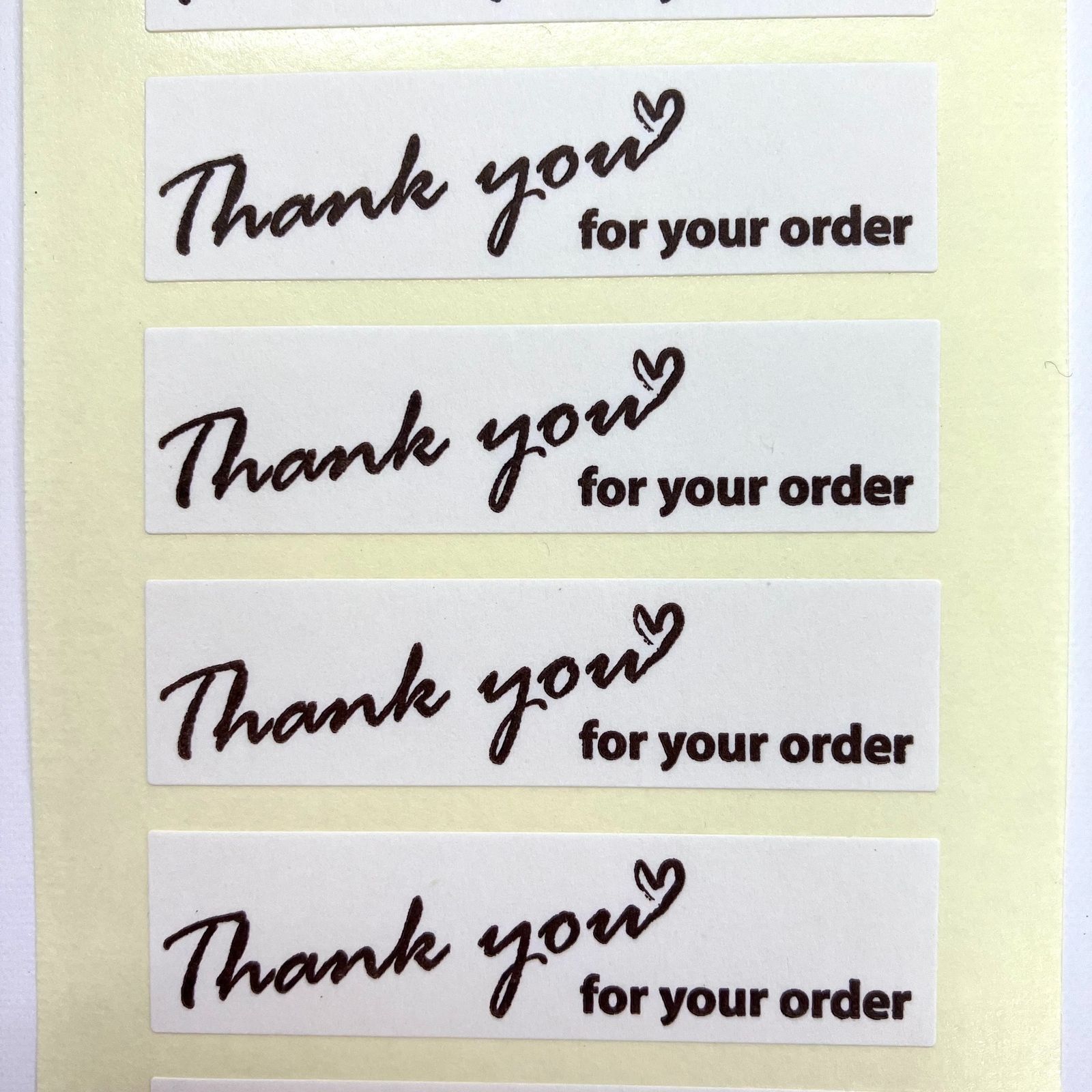 100枚入 ご注文ありがとうシール②【Thankyou fou your order】14×53mm
