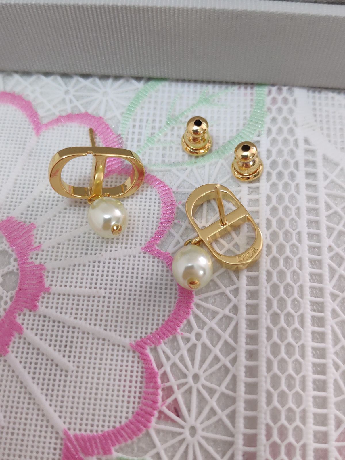 超美品✨クリスチャンディオール 　PETIT CD ピアス　パール ロゴ×パール♡【Dior】Petit CD ピアス (Dior/ピアス