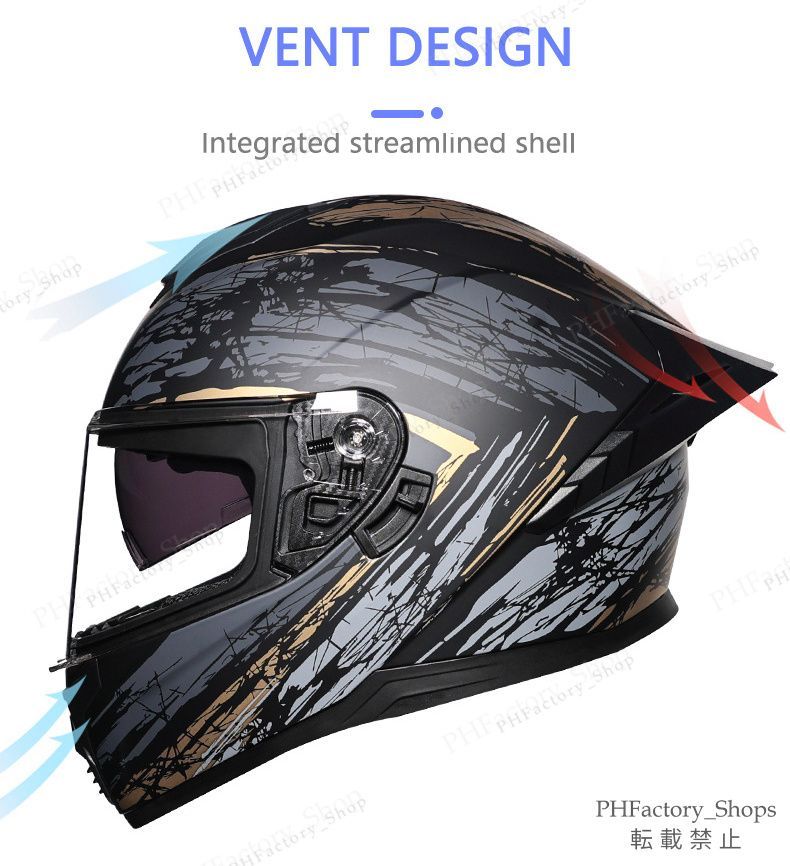 ヘルメット フルフェイスヘルメット バイク DOT認証 バイクヘルメット シールドヘルメット 耐久性 安全性 通気性 男女兼用 シールド6色選択可 おしゃれ ライトブラック B32 FFCRYSTALESIA_COM