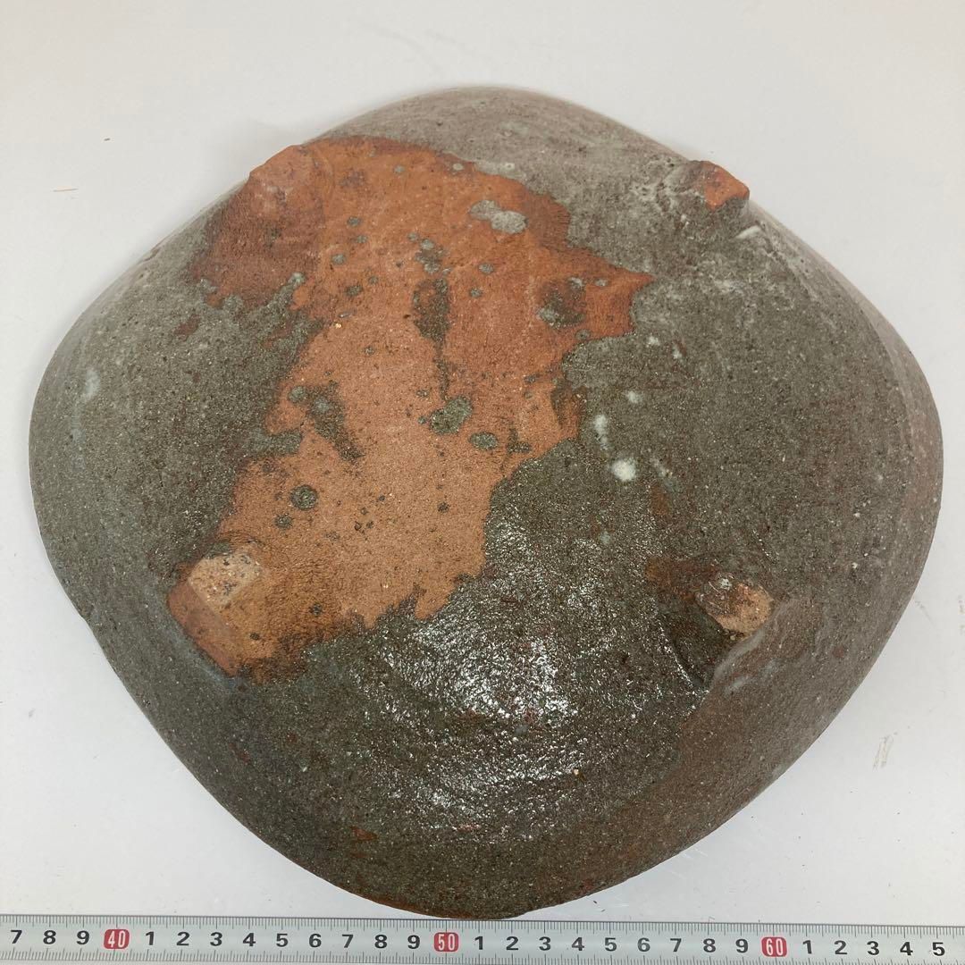 坪島土平　廣永窯　秋草図大皿　唐津　共箱　直径31.2cm 東H5-0624⑦ 坪島土平 廣永窯 秋草図大皿 唐津 共箱 直径31.2cm 東H5-0624⑦