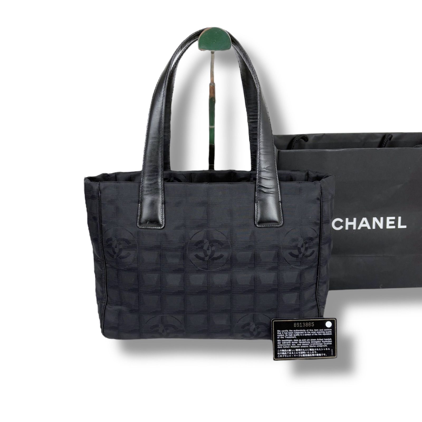 CHANEL シャネル ニュートラベルライン ミニトートバッグ ブラック 黒